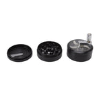 4 Layers Hand Crank Spices Grinder Zinc Alloy 60mm Manual Spice Grinder with Filter