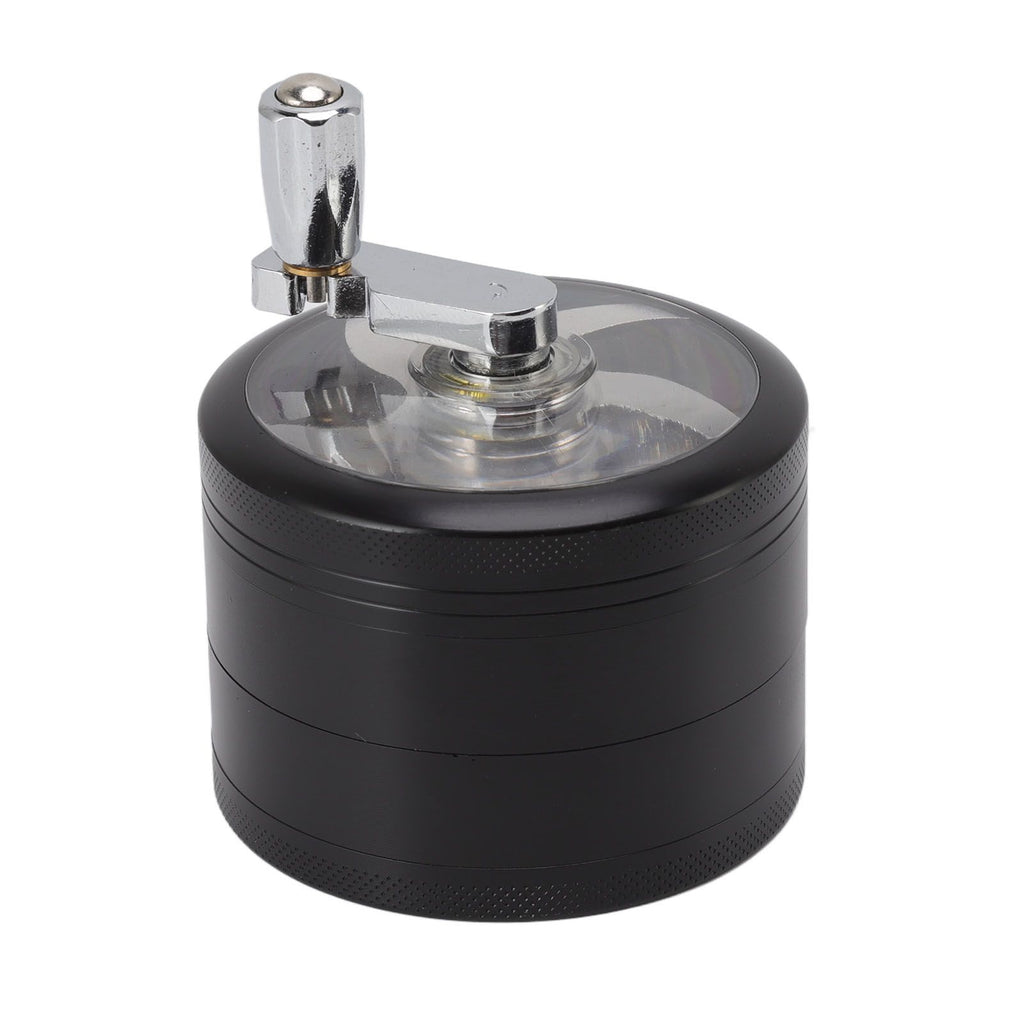 4 Layers Hand Crank Spices Grinder Zinc Alloy 60mm Manual Spice Grinder with Filter