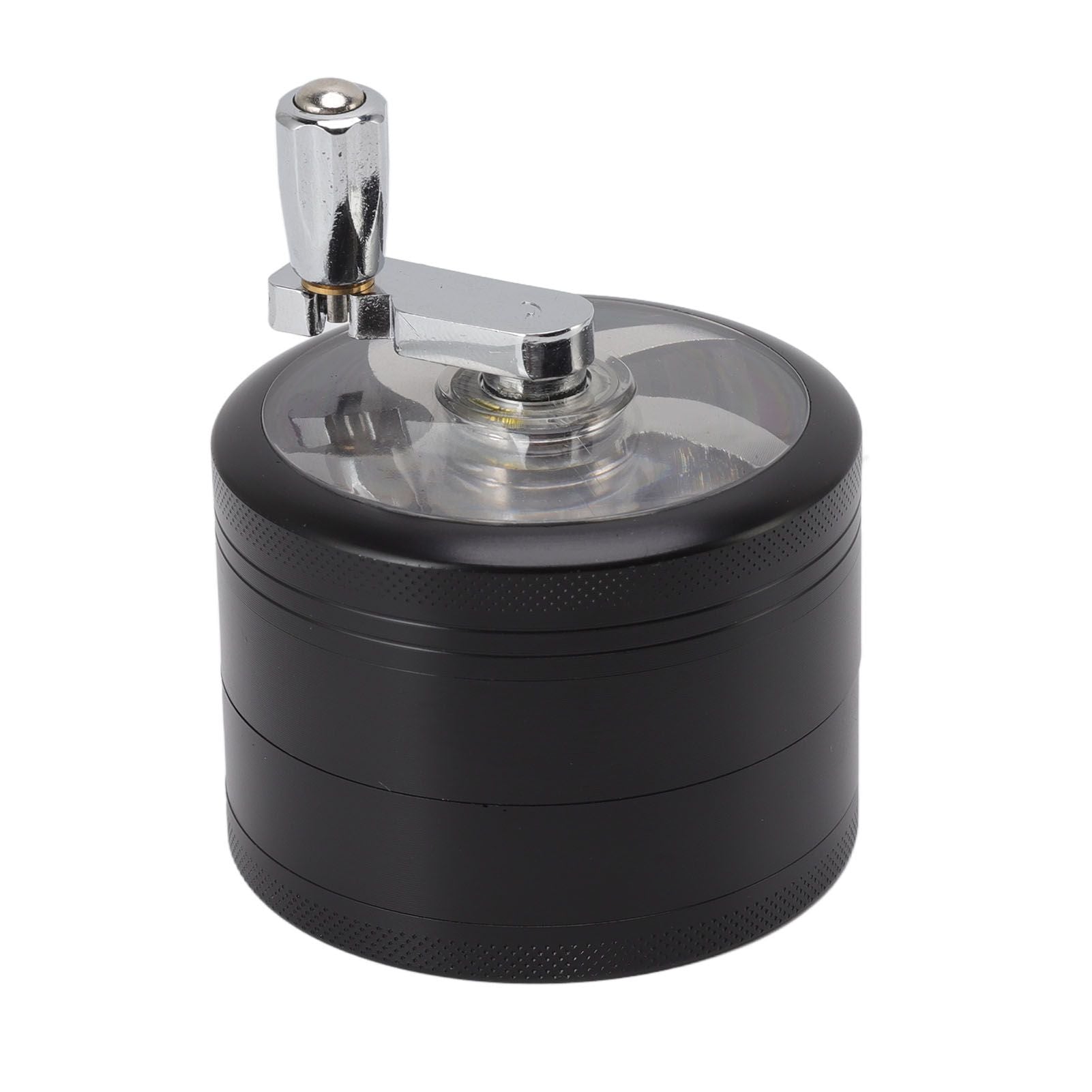 4 Layers Hand Crank Spices Grinder Zinc Alloy 60mm Manual Spice Grinder with Filter