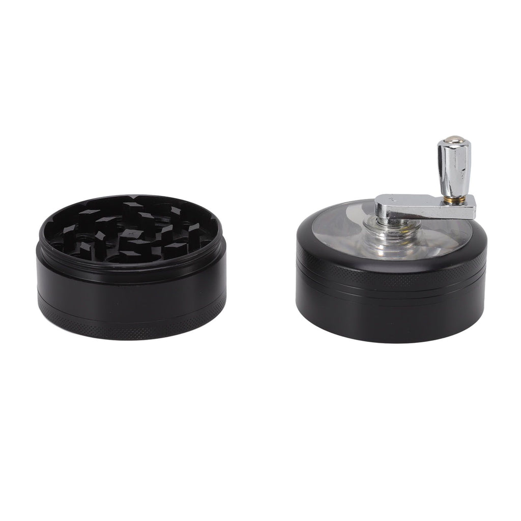 4 Layers Hand Crank Spices Grinder Zinc Alloy 60mm Manual Spice Grinder with Filter
