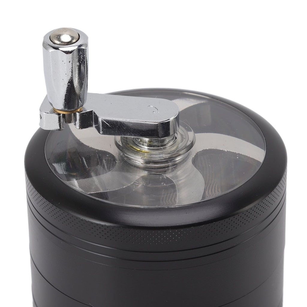 4 Layers Hand Crank Spices Grinder Zinc Alloy 60mm Manual Spice Grinder with Filter