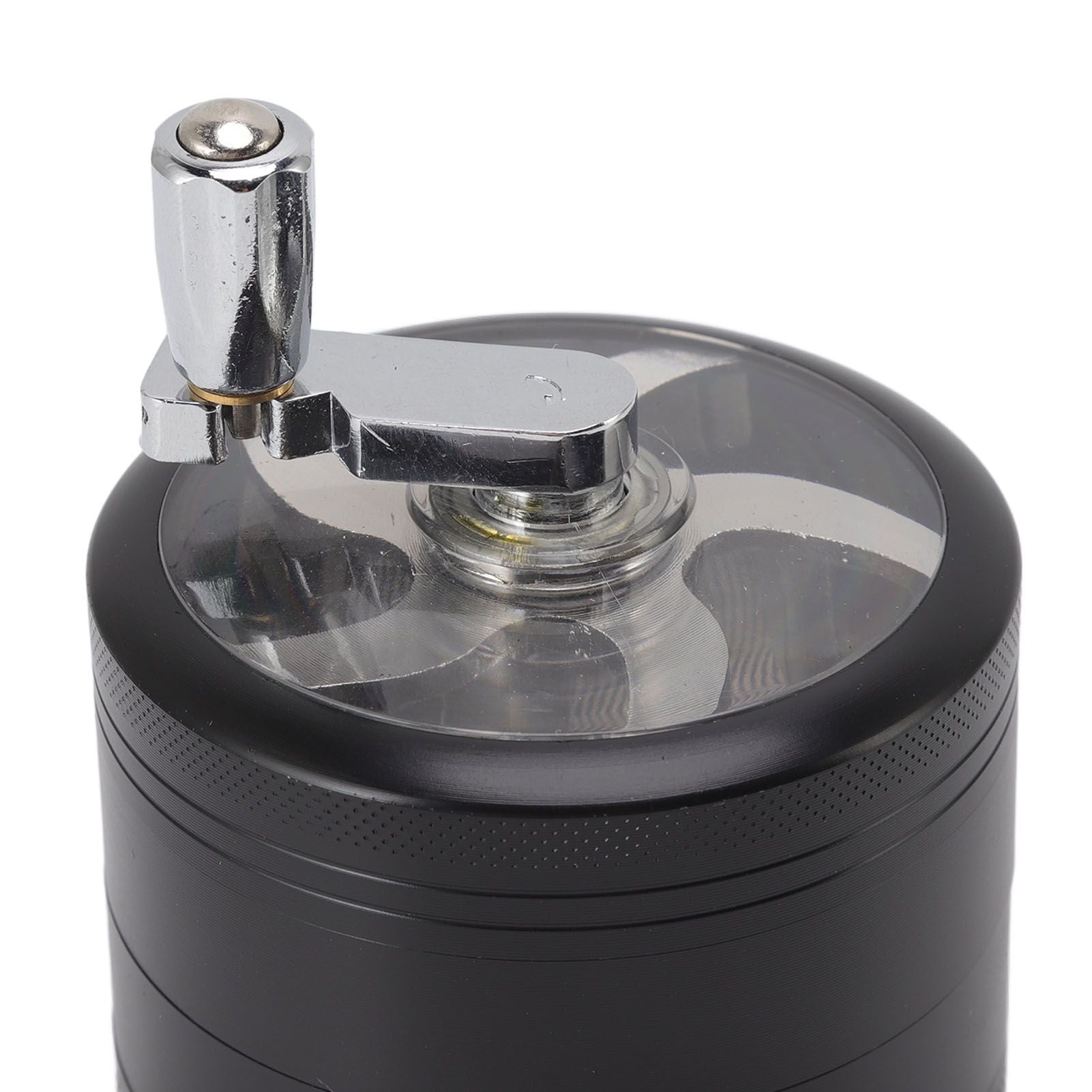 4 Layers Hand Crank Spices Grinder Zinc Alloy 60mm Manual Spice Grinder with Filter
