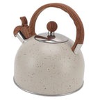 Whistling Kettle 2.5L Capacity Stainless Steel Stovetop Teapot for Water Boiling Beige