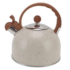 Whistling Kettle 2.5L Capacity Stainless Steel Stovetop Teapot for Water Boiling Beige