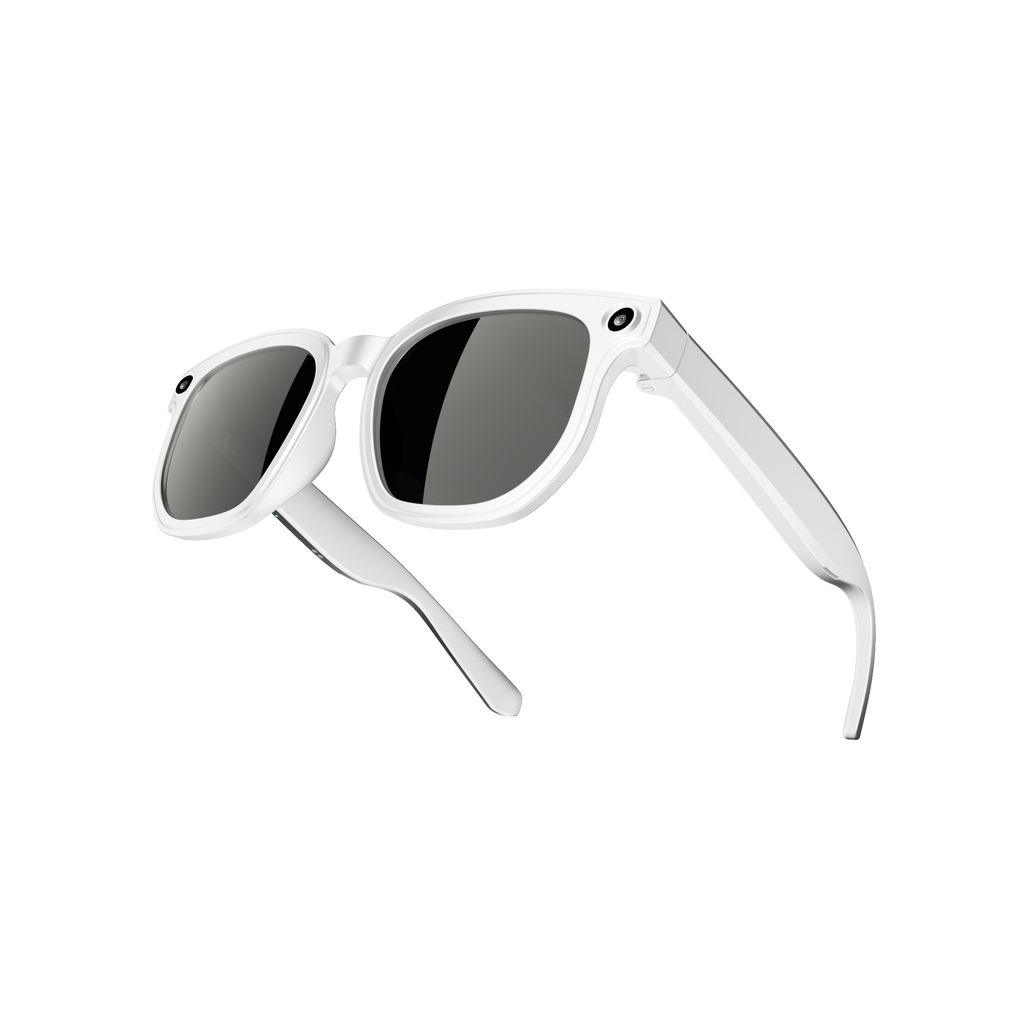 Dth03 AI Smart Sunglasses, UV400 Protection Bluetooth Call Audio Glasses，white