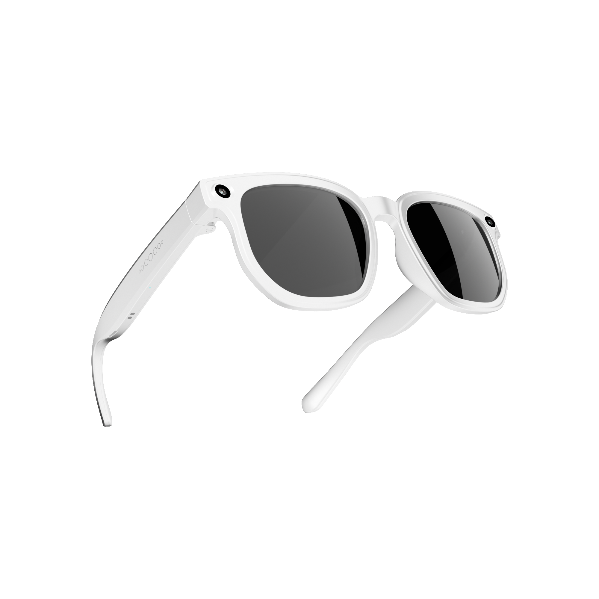 Dth03 AI Smart Sunglasses, UV400 Protection Bluetooth Call Audio Glasses，white