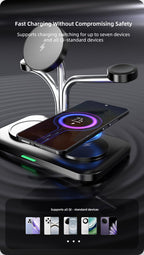 OC22 5-in-1 Wireless Charging Stand Multi Device Fast Charging Dock，black
