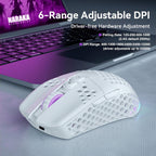 SOLAKAKA SM600 Honeycomb Shell Gaming Mouse Wireless,white