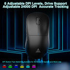 SOLAKAKA SM850 Ergonomic Tri-Mode Wireless RGB Gaming Mouse，black