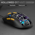 SOLAKAKA SM901 Gaming Mouse,13800DPI RGB Mouse with Programmable Buttons,53g Lightweight Wired Mouses for Gamer,Black