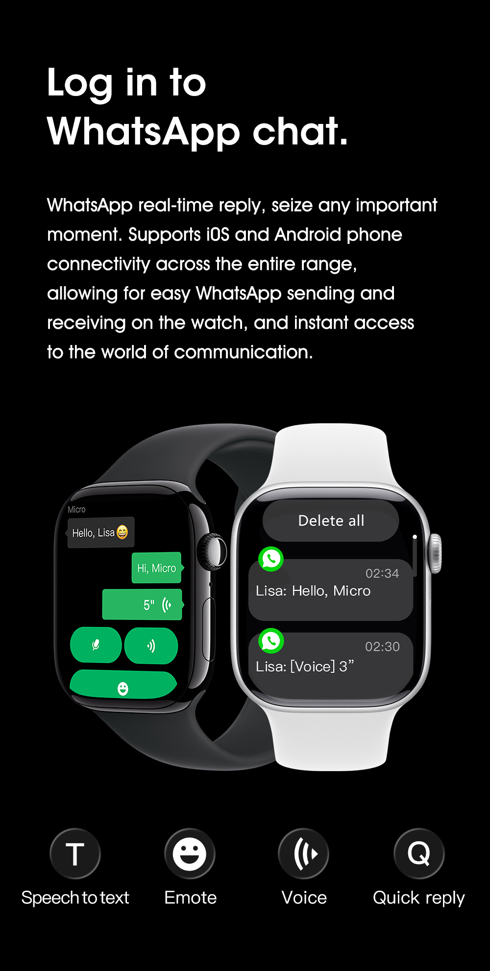 Watch 11 Pro Smartwatch with 3 Built-in AI Models，black