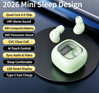 Y19 Mini Hidden Sleep Wireless Bluetooth Earbuds with LED Digital Display，green