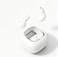 Y19 Mini Hidden Sleep Wireless Bluetooth Earbuds with LED Digital Display，white