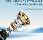 Y8 Bluetooth 6.0 Wireless Heavy Bass Earbuds ENC Noise Cancelling In Ear Headphones,black