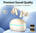 Y9 Wireless Bluetooth 6.0 Heavy Bass Earphones，Cream