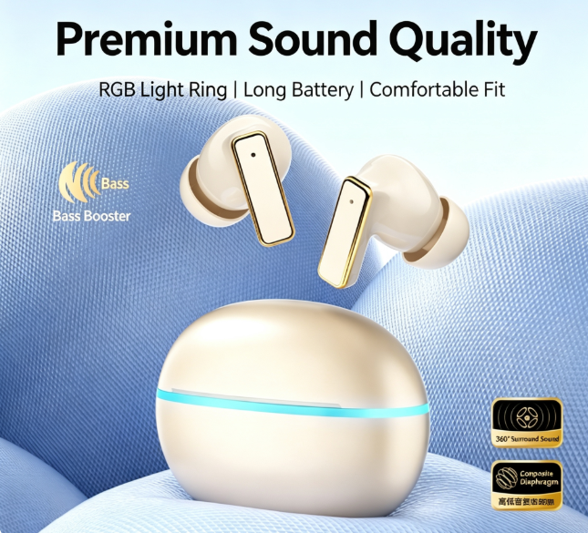 Y9 Wireless Bluetooth 6.0 Heavy Bass Earphones，green