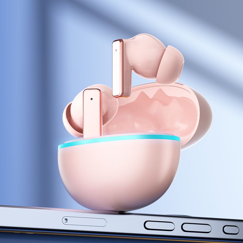 Y9 Wireless Bluetooth 6.0 Heavy Bass Earphones，pink