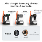 YF3 25W Foldable Rotatable Wireless Charger 3 in 1 Multi Device Charging Dock，white