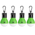 LED Camping Lantern, Super Bright Outdoor Waterproof Light with Hook, Ideal for Hiking, Fishing, Parties, 4-Pack Green