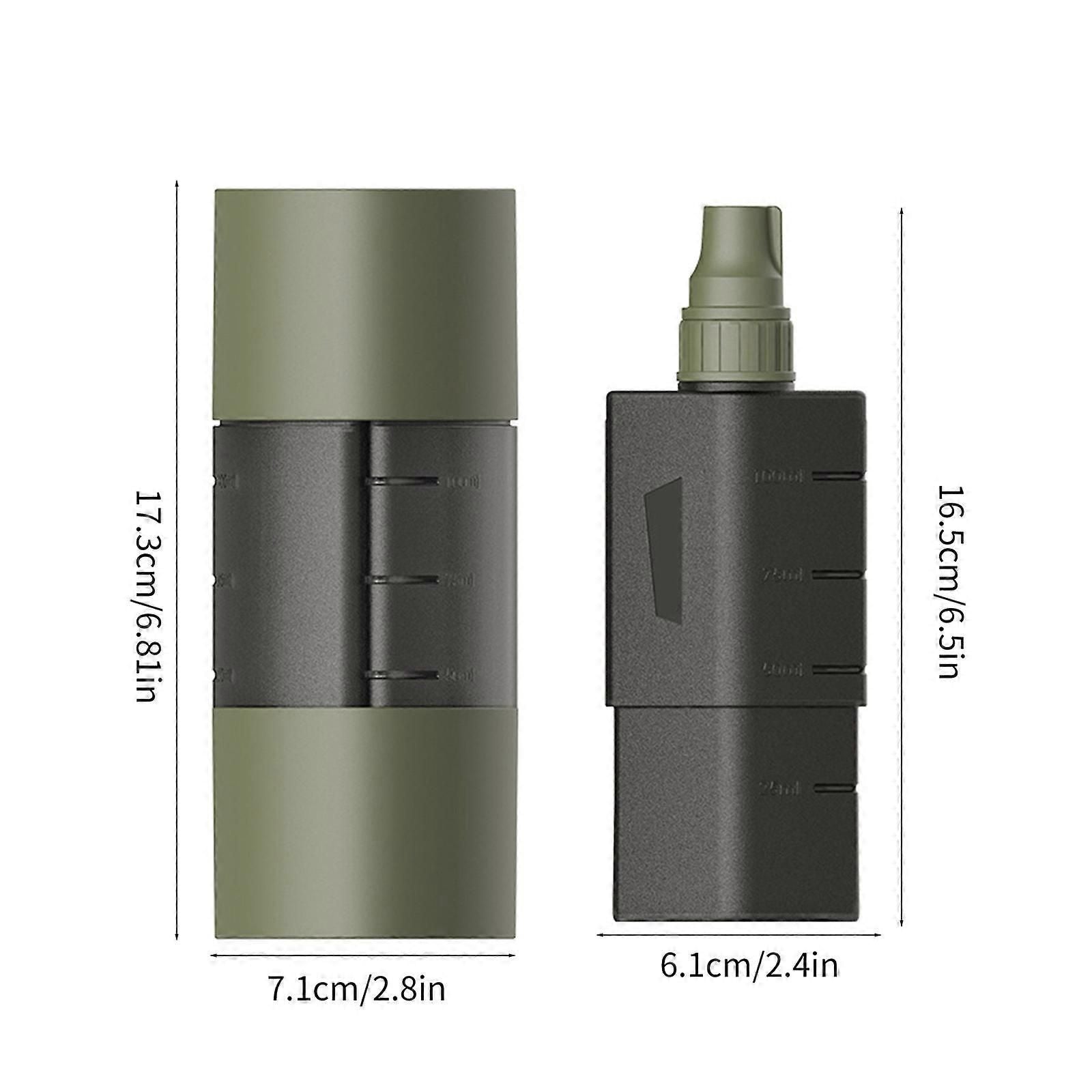 Multifunction Camping Spices Container Seasoning Bottle Spices Jar for Outdoor Camping BBQ with Leakproof Sealing Caps Black