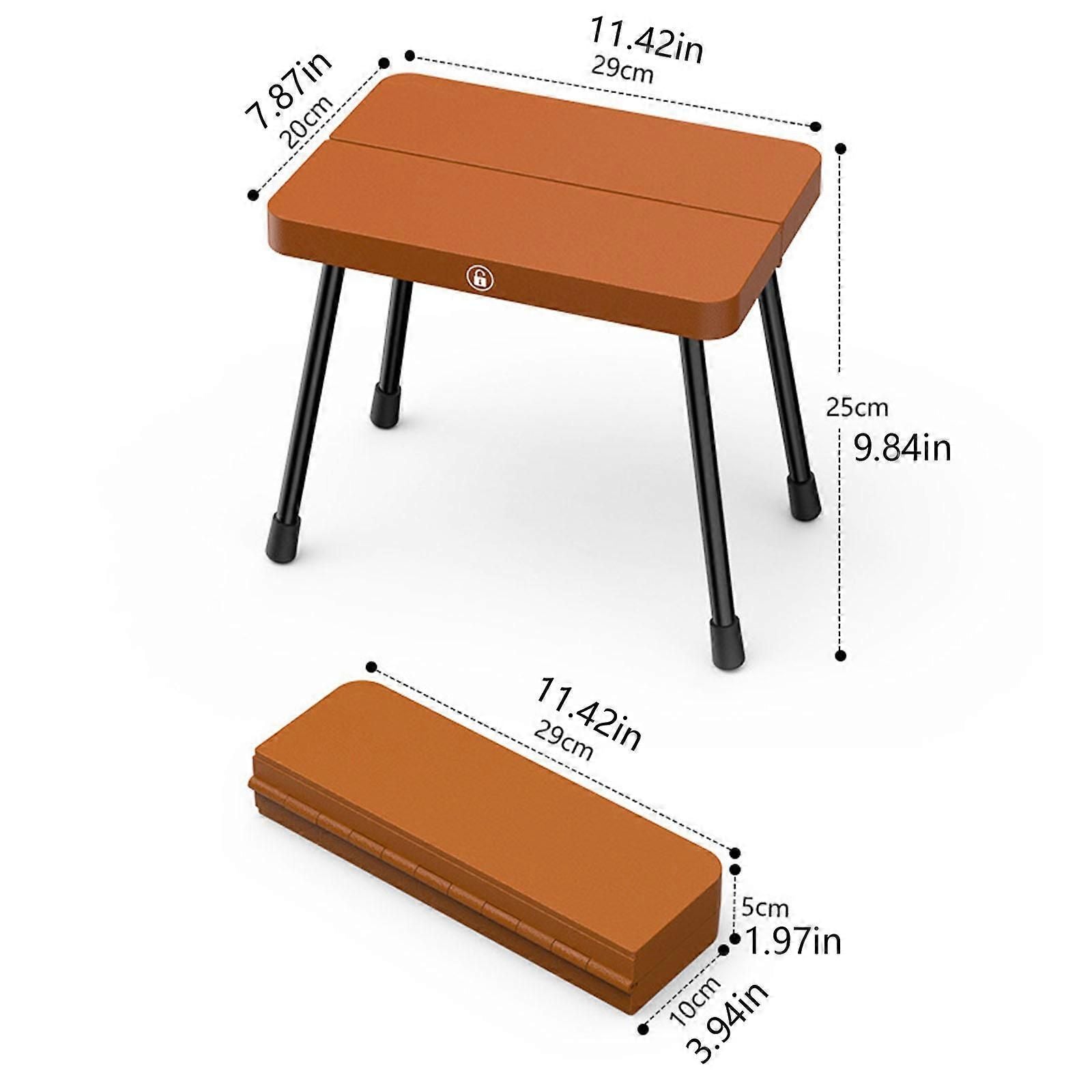 Convenient Folding Stool Travel Little Stools Portable Folding Camping Stool Light Weight Little Chair for Hiking  Coffee Color