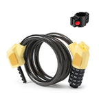 Bike Lock Cable 5Digits Resettable Combination Cable Lock, Bicycles Code Lock - Yellow