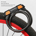 Bike Lock Cable 5Digits Resettable Combination Cable Lock, Bicycles Code Lock - Green