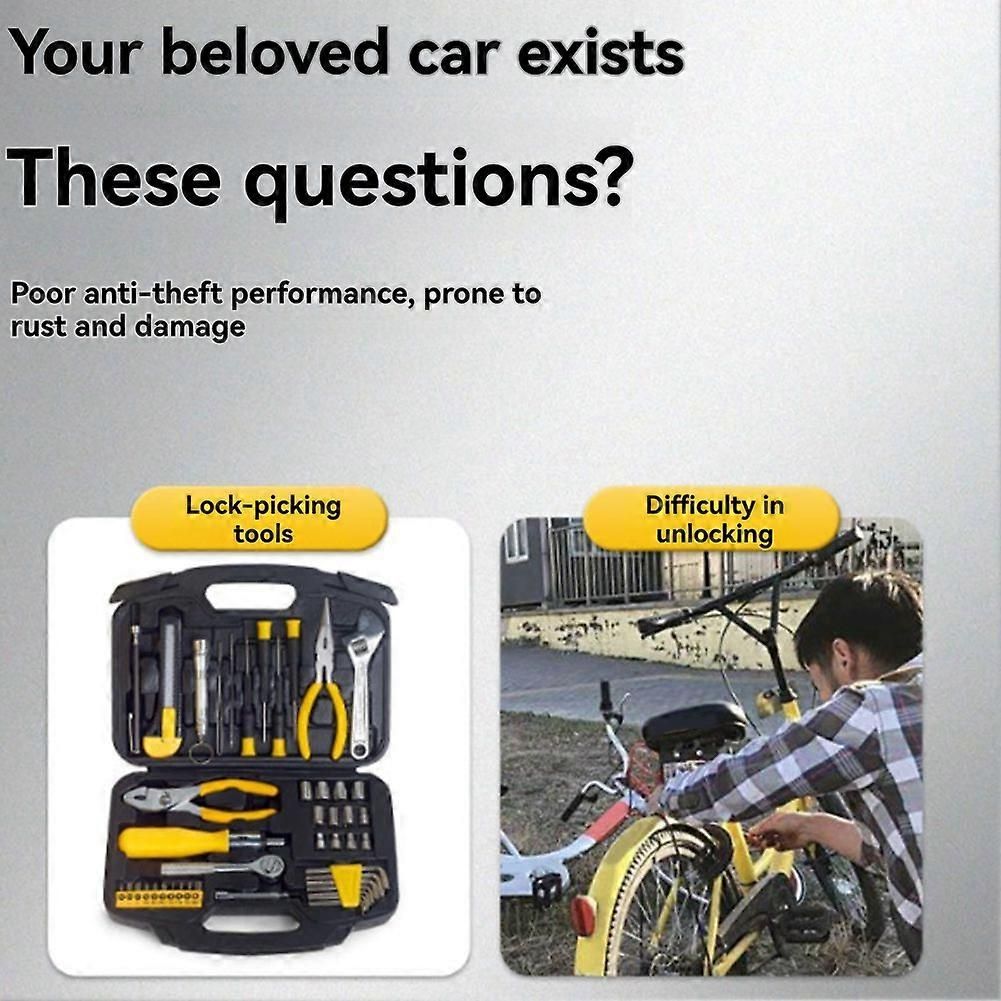 Bicycle Lock Mountain Bike Lock Alloy Chain Lock Anti-Theft Safety Chain Locks Portable Alloy Lock 4x95cm