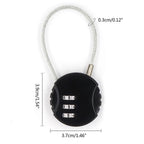 Resettable Travel Cable Lock 3Digit Helmet Lock Multipurpose Electric Bicycle Lock Suitcase Luggage Lock Code Lock Cable -Red