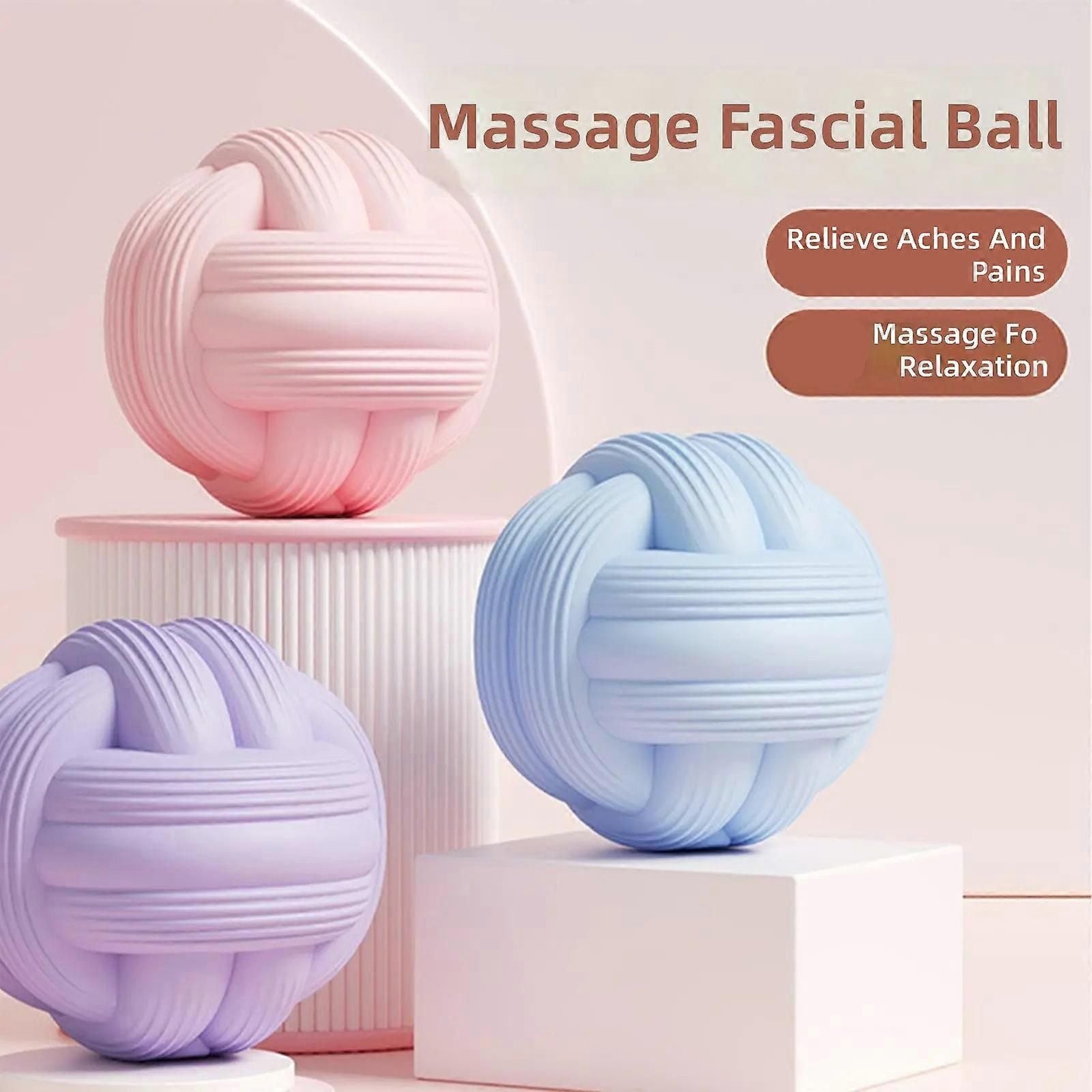 Massage Balls for Deep Tissue Muscle Recovery, Trigger Point Therapy Ball for Back, Neck, Shoulder, Foot and Body Relaxation - Purple