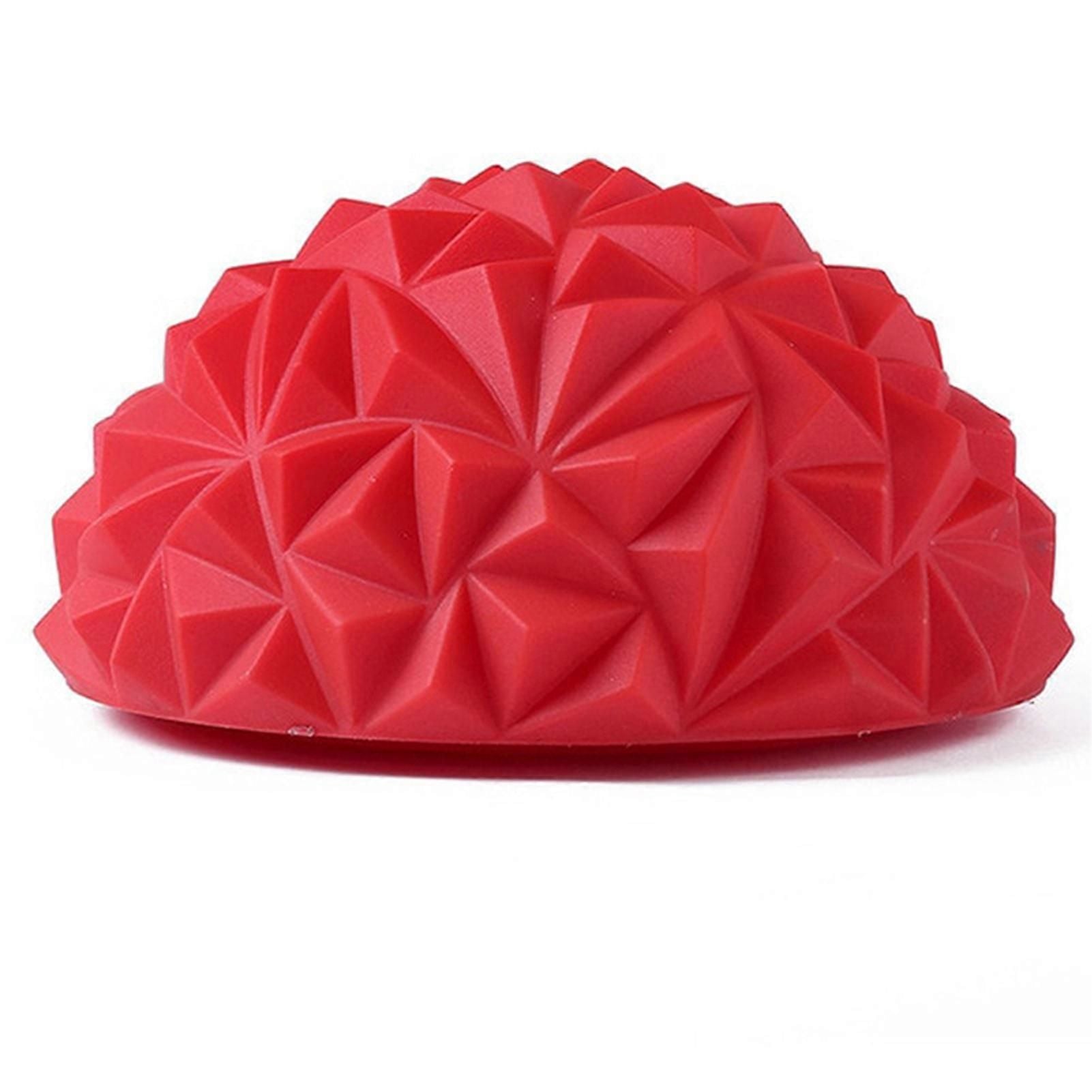 Yoga Hemisphere Massager Pointed Massage Ball Decompression Yoga Massager Exercise Ball Soft and Comfortable - Red