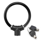 Rings Shape Bicycles Antitheft Lock High Security Mountain Bicycles Lock - Black