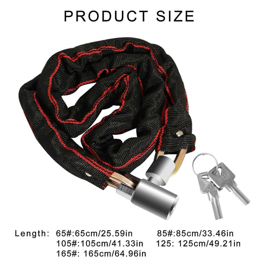 Bicycles Lock Heavy Duty Cycling Locks for Cycle, Motorcycle, Bicycles Locks High Security Bike Chain Lock with 2 Key Multicolor - 85cm