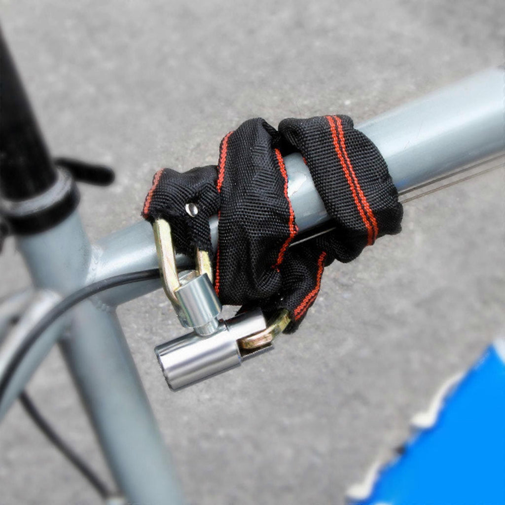 Bicycles Lock Heavy Duty Cycling Locks for Cycle, Motorcycle, Bicycles Locks High Security Bike Chain Lock with 2 Key Multicolor - 85cm