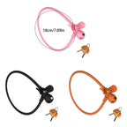 Portable Bike Cable Lock with Silicone Cover, Lightweight Anti-Theft Bicycle Security Lock, Cookie Dog Design - Black