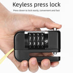 4-Digit Combination Disc Brake Lock, Portable Anti-Theft Security Lock for Motorcycle, Bicycle and Scooter - Red