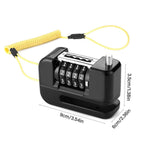4-Digit Combination Disc Brake Lock, Portable Anti-Theft Security Lock for Motorcycle, Bicycle and Scooter - Blue