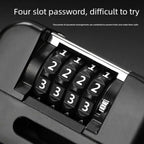 4-Digit Combination Disc Brake Lock, Portable Anti-Theft Security Lock for Motorcycle, Bicycle and Scooter - Black