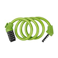 5-Digit Resettable Combination Bike Cable Lock, Self-Coiling Waterproof Anti-Theft Security Lock for Bicycle, Motorcycle, Scooter and Skateboard - Green