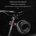 5-Digit Resettable Combination Bike Cable Lock, Self-Coiling Waterproof Anti-Theft Security Lock for Bicycle, Motorcycle, Scooter and Skateboard - Green