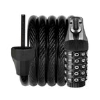 5-Digit Resettable Combination Bike Cable Lock, Self-Coiling Waterproof Anti-Theft Security Lock for Bicycle, Motorcycle, Scooter and Skateboard - Blue