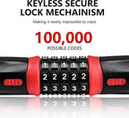 Bike Chain Lock, 5 Digit Combination High Security Bicycle Lock Resettable Heavy Duty Cycling Chain Locks for Bicycle - 1.2m