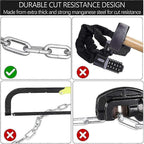 Bike Chain Lock, 5 Digit Combination High Security Bicycle Lock Resettable Heavy Duty Cycling Chain Locks for Bicycle - 0.6m