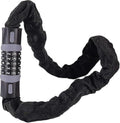 Bike Chain Lock, 5 Digit Combination High Security Bicycle Lock Resettable Heavy Duty Cycling Chain Locks for Bicycle - 0.9m