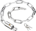 Heavy Duty Bike Chain Lock, Anti-Theft Security Lock for Bicycle, Motorcycle, Gate, Fence and Outdoor Use - 0.6m