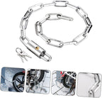 Heavy Duty Bike Chain Lock, Anti-Theft Security Lock for Bicycle, Motorcycle, Gate, Fence and Outdoor Use - 1m