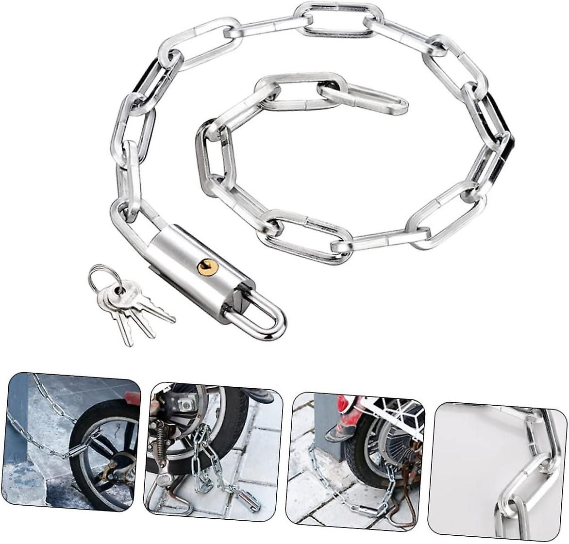 Heavy Duty Bike Chain Lock, Anti-Theft Security Lock for Bicycle, Motorcycle, Gate, Fence and Outdoor Use - 1.5m