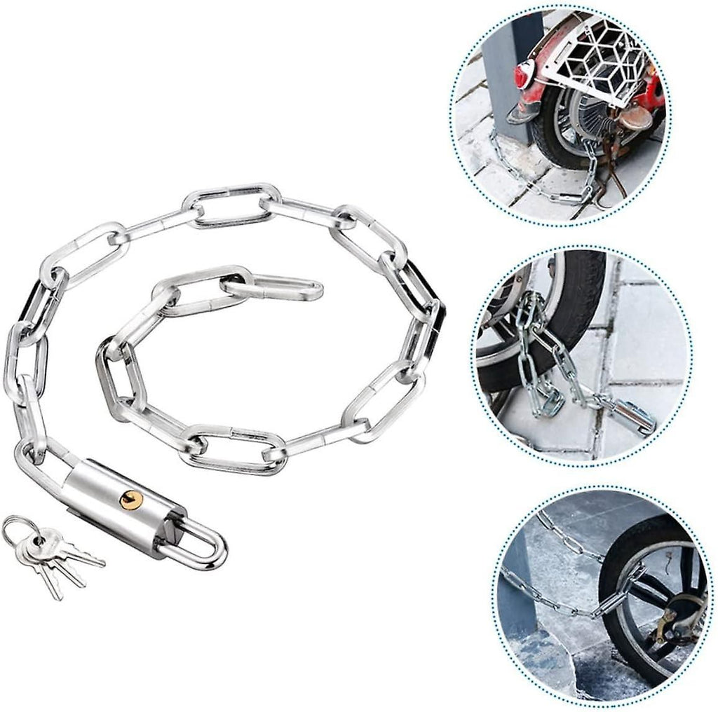 Heavy Duty Bike Chain Lock, Anti-Theft Security Lock for Bicycle, Motorcycle, Gate, Fence and Outdoor Use - 2m
