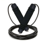 Adjustable Speed Jump Rope with Soft Memory Foam Handles, Tangle-Free Skipping Rope for Fitness, Cardio Workout & Exercise - Black