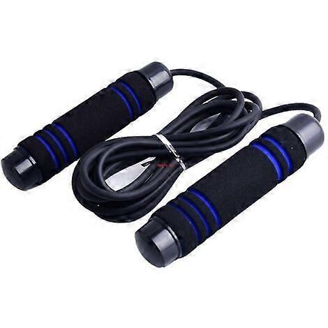 Adjustable Speed Jump Rope with Soft Memory Foam Handles, Tangle-Free Skipping Rope for Fitness, Cardio Workout & Exercise - Black
